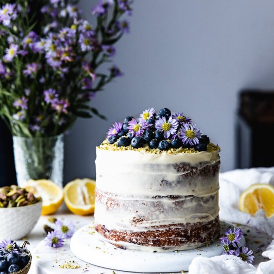 Super Moist Lemon Blueberry Cake