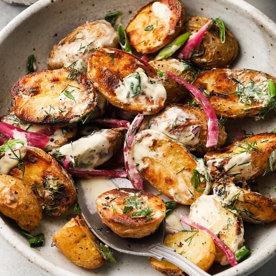 Crispy Grilled Potato Salad