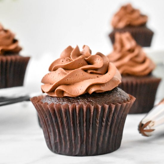 Chocolate Greek Yogurt Cupcakes