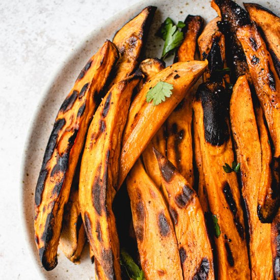 Grilled Sweet Potato Wedges w/Lime