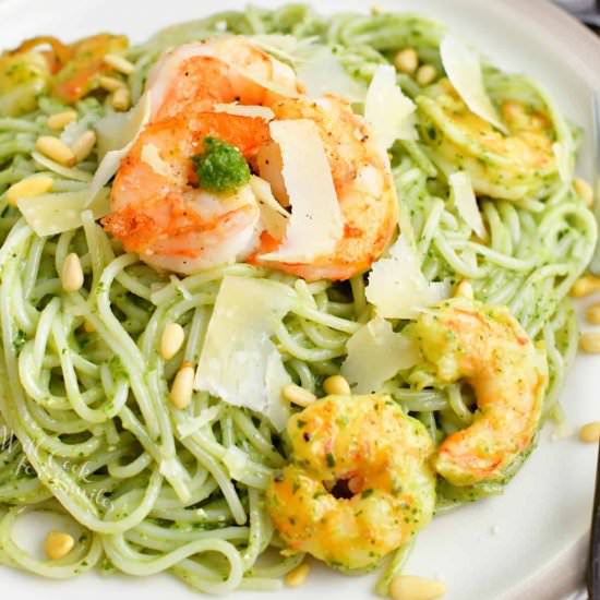 Shrimp Pesto Pasta