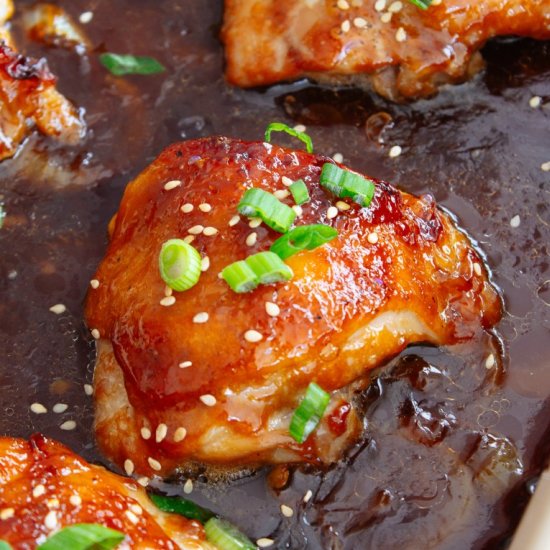 Oven Baked Coca Cola Chicken Thighs