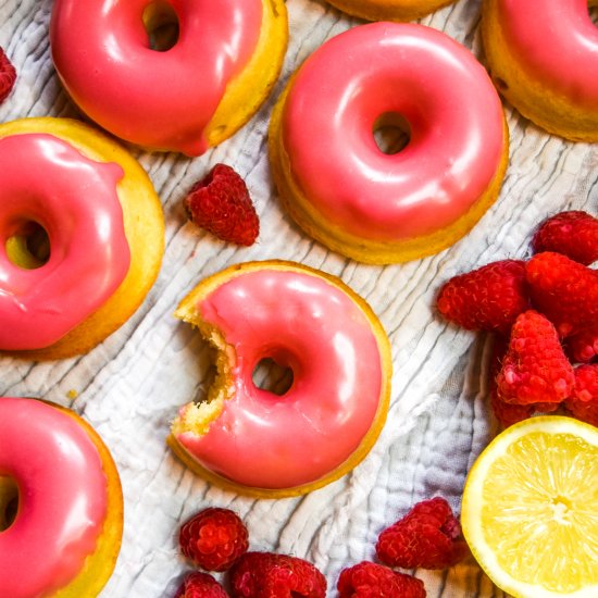 Lemon and Raspberry Donuts