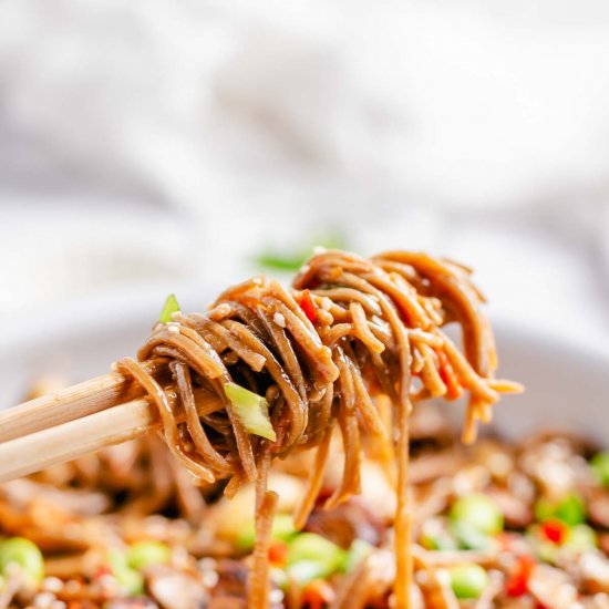 Soba Noodles Stir Fry