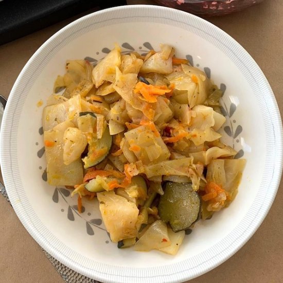 Spicy Vegan Cabbage Stir Fry