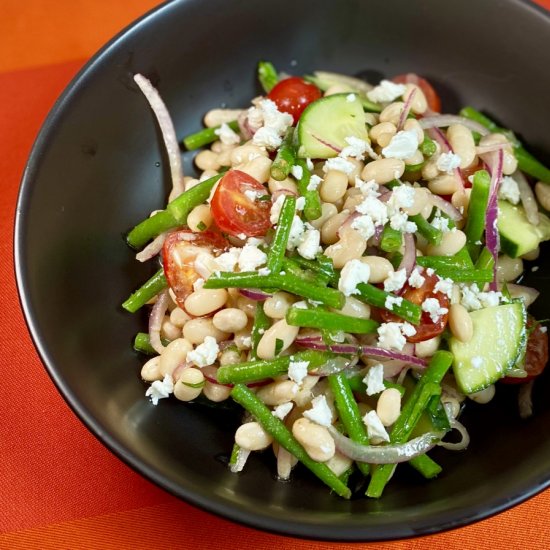 White and Green Bean Salad