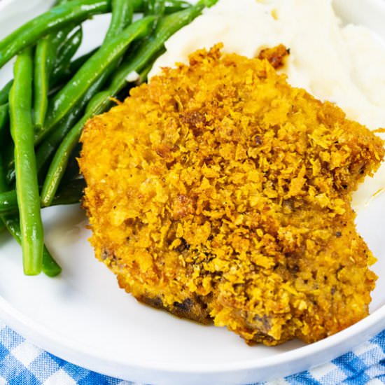 Cornflake Crusted Baked Pork Chops