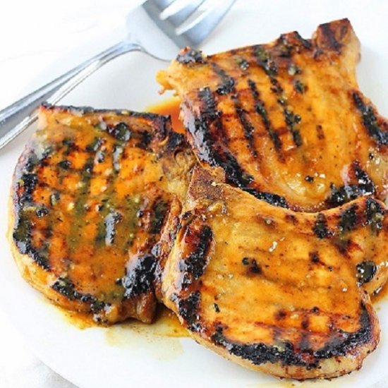 honey mustard grilled pork chops