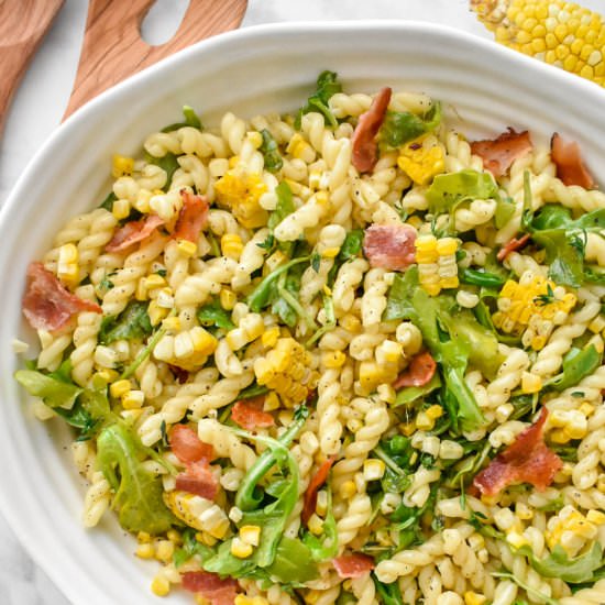 Corn, Bacon and Arugula Pasta Salad