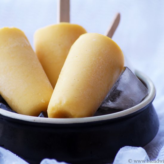 Vegan Mango Coconut Popsicles