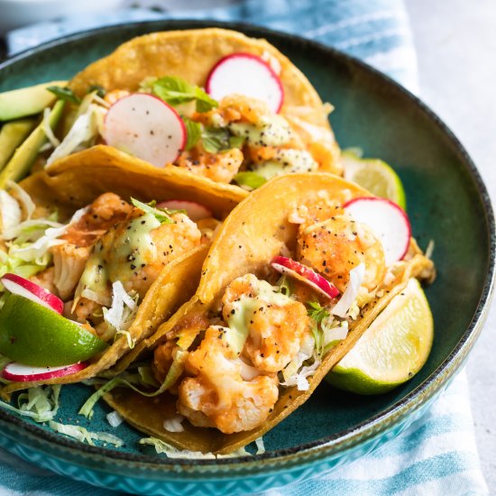 Cauliflower Tinga Tacos