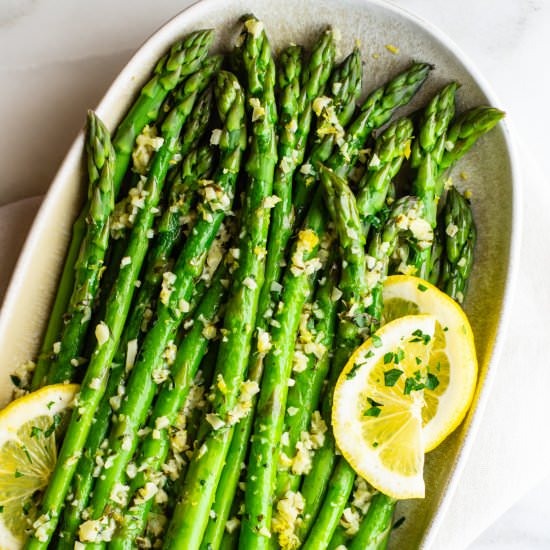 Lemon Garlic Asparagus