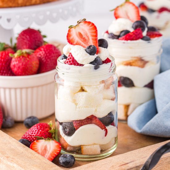 July 4th Angel Food Cake Trifle