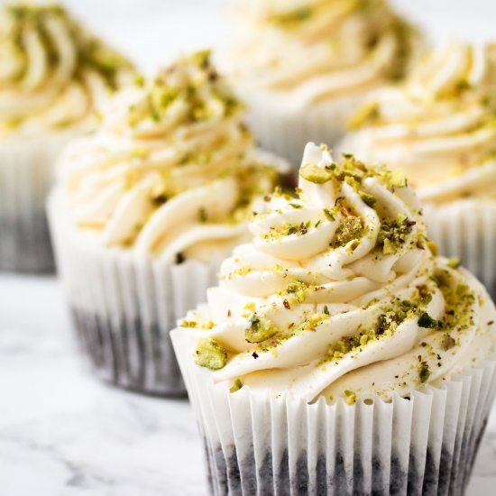 Chocolate Cupcakes with Pistachios