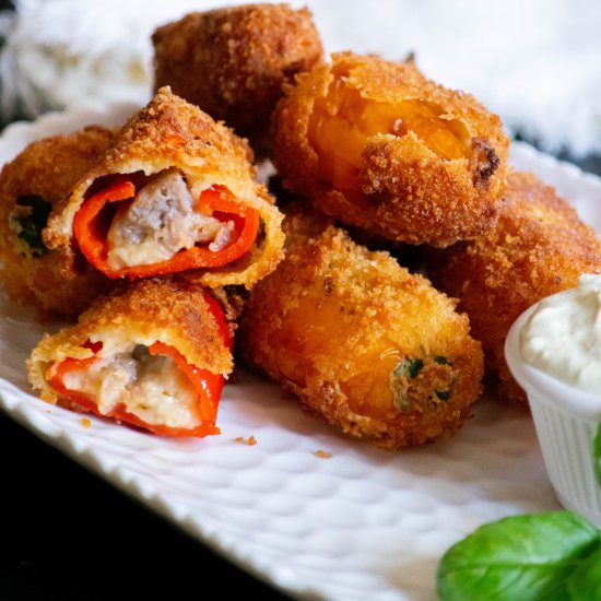 Sausage and Mini Pepper Poppers