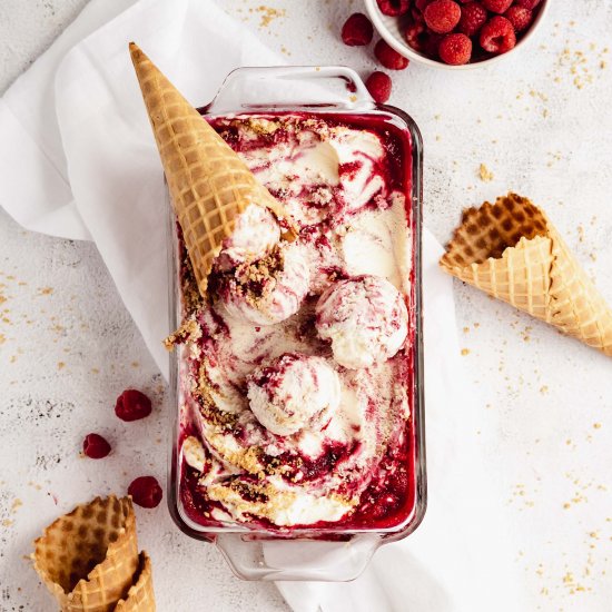 Raspberry Cheesecake Ice Cream