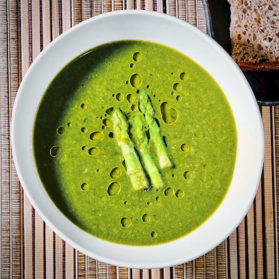 Vegan Asparagus and Spinach Soup