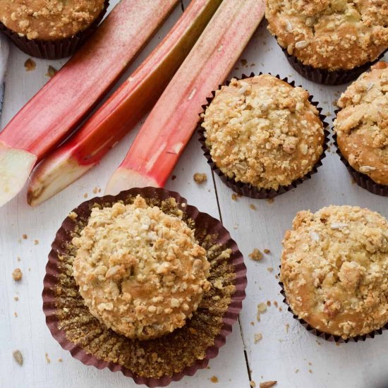 Vegan Rhubarb Muffins