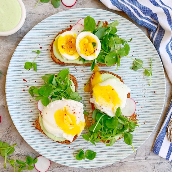 Herb Whipped Goat Cheese Toast