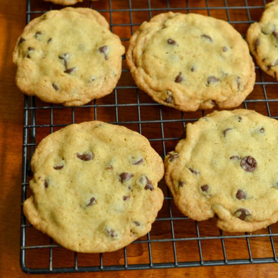 Thin Crispy Chocolate Chip Cookies