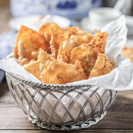 Oven Fried Chicken Skin Cracklings