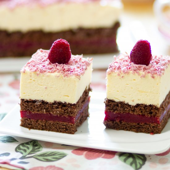 Raspberry Land cake