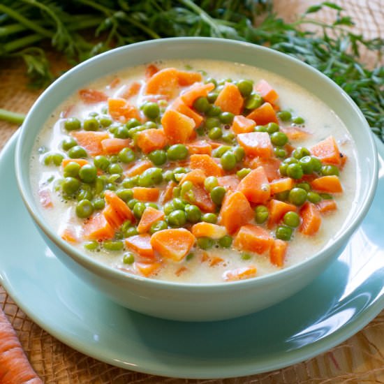 Carrot and peas