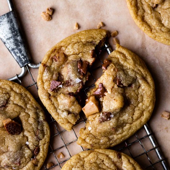 Brown Butter Heath Bar Cookies