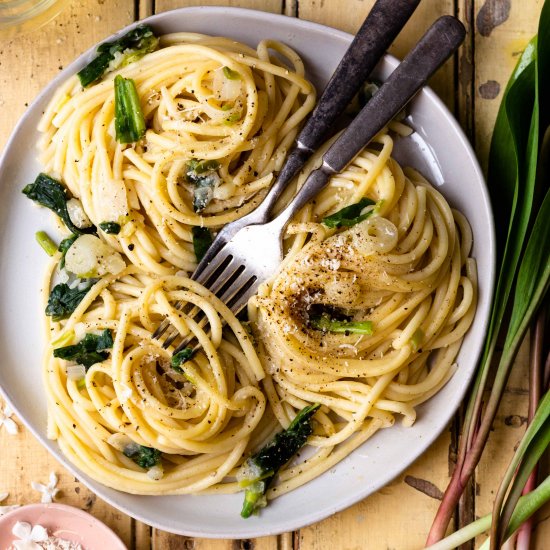 Buttery Parmesan Ramp Pasta