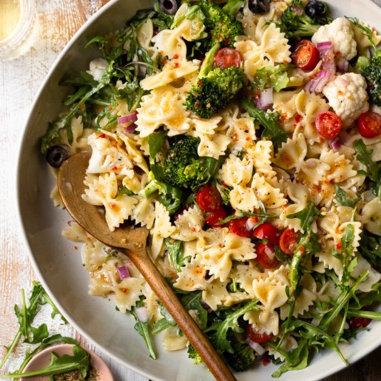 Creamy Italian Ranch Pasta Salad