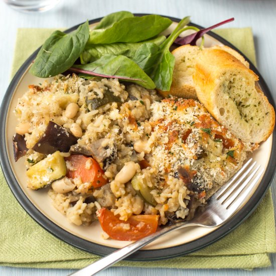 One pot rice and veggie casserole