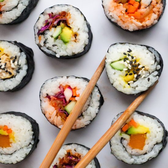 Vegan Sushi 4 Ways