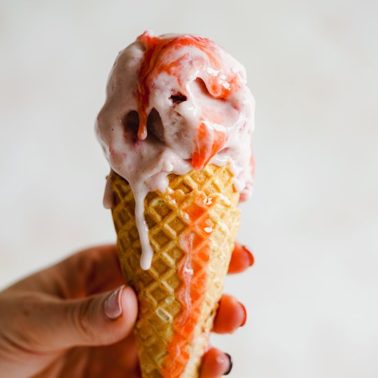 Vegan Strawberry Ice Cream