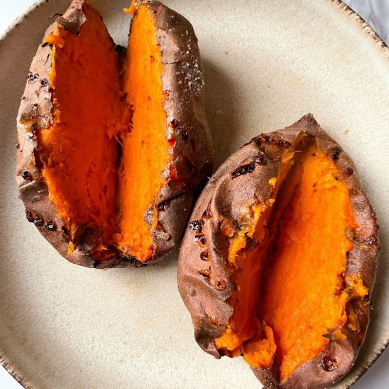 Air Fryer Baked Sweet Potatoes