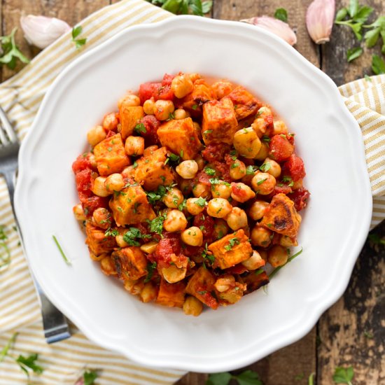 Spanish Chickpeas & Sweet Potatoes