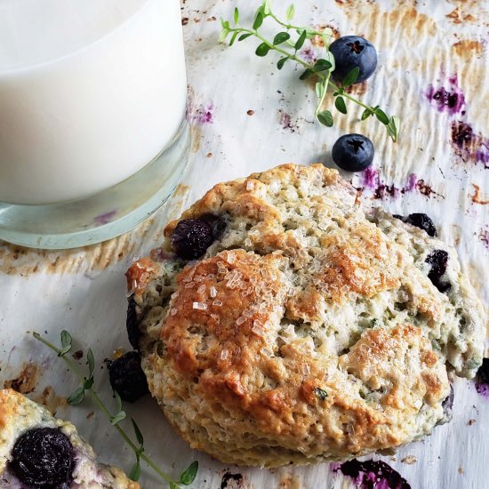 Sourdough Blueberry Thyme Scones