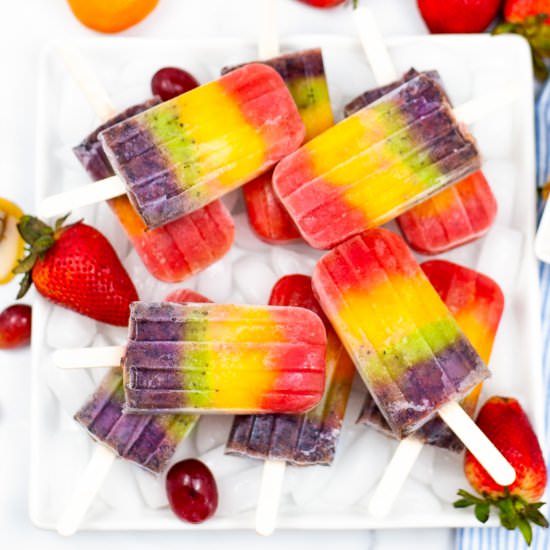 Rainbow Popsicles