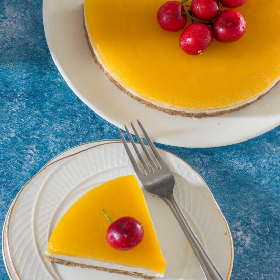 No Bake Mango Cheesecake