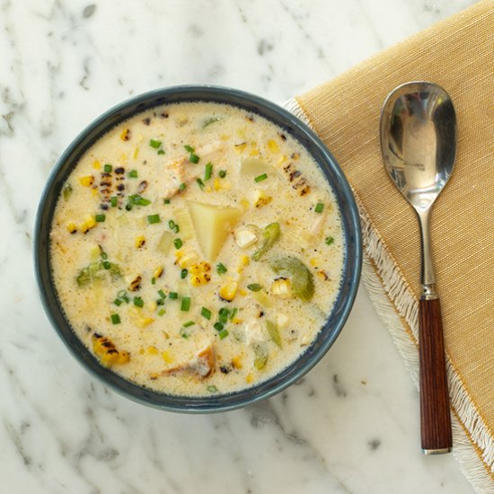 Grilled Chicken Corn Chowder