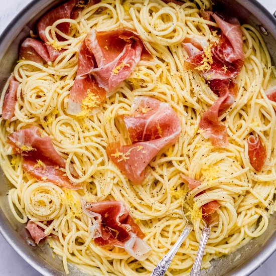 Lemony Pasta With Prosciutto