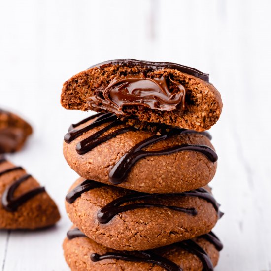 Vegan Nutella Stuffed Cookies