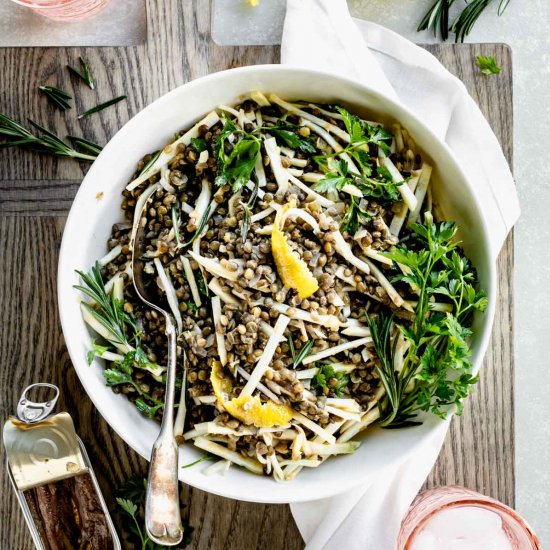 Celery Root Salad with Lentils