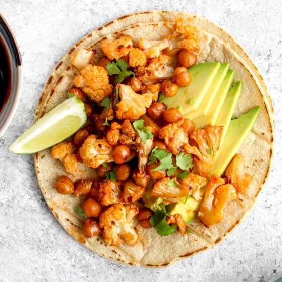 Honey Chipotle Cauliflower Tacos