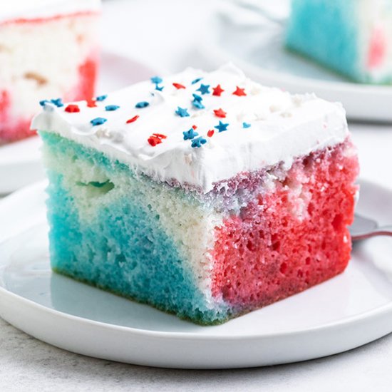 Red White Blue Poke Cake