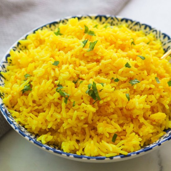 Easy Rice Cooker Turmeric Rice