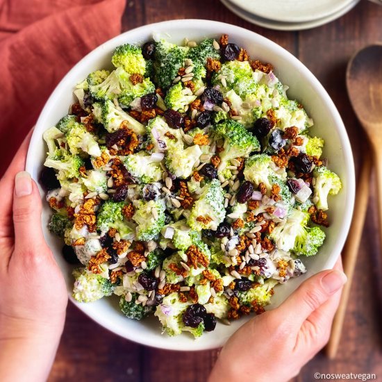 Vegan Broccoli Salad (No Mayo)