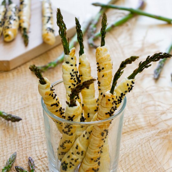 Asparagus in puff pastry