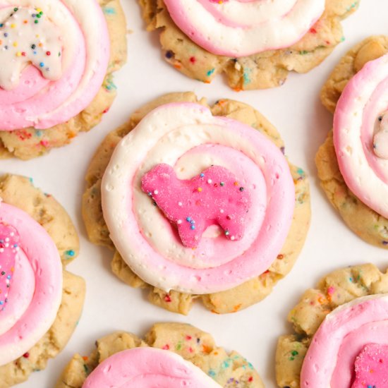 Frosted Circus Animal Cookies