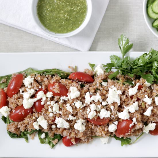 Watermelon Jicama Bulgur Salad