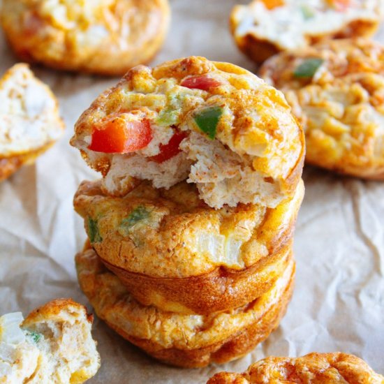 Chicken Fajitas Breakfast Muffins